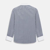 And White Gingham Check Westminster Shirt With Contrast Collar Cuffs