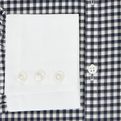 And White Gingham Check Westminster Shirt With Contrast Collar Cuffs