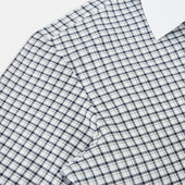 And White Double Track Check Westminster Shirt With Contrast Collar Cuffs