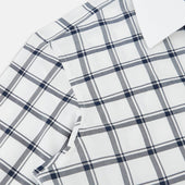 And White Windowpane Check Westminster Shirt With Contrast Collar Cuffs