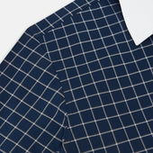 And White Reverse Graph Check Westminster Shirt With Contrast Collar Cuffs