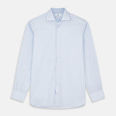 Tailored Fit Light Cotton Shirt With Kent Collar And 3 Button Cuffs