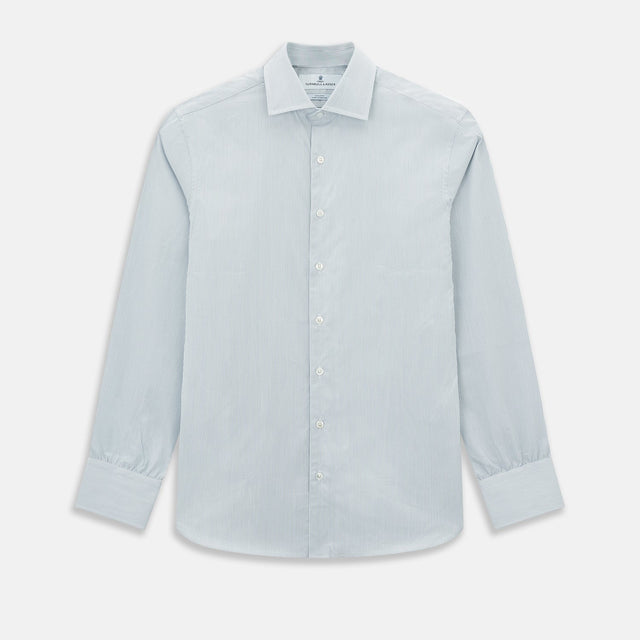 Steel Grey Micro-Tattersall Check Belgravia Shirt