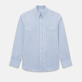 Navy and Purple Multi-Stripe Richmond Shirt