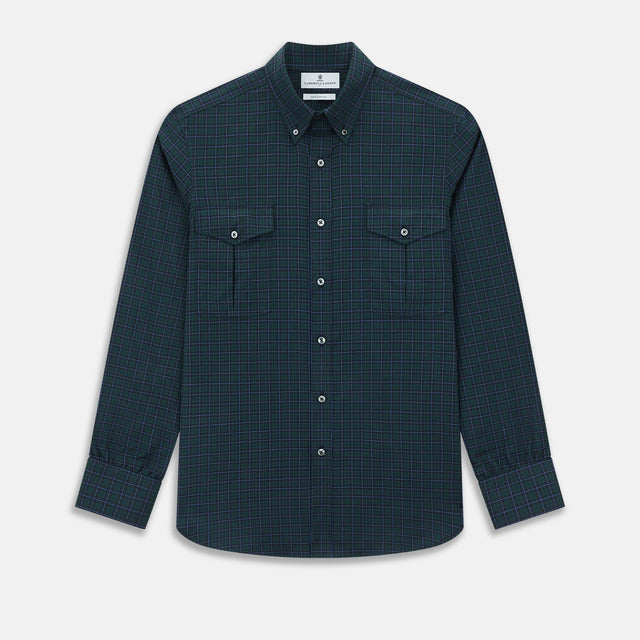 Modern Black Watch Tartan Richmond Shirt