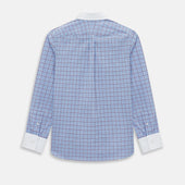 And Purple Windowpane Check Richmond Shirt With Contrast Collar Cuffs