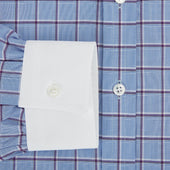 And Purple Windowpane Check Richmond Shirt With Contrast Collar Cuffs