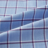 And Purple Windowpane Check Richmond Shirt With Contrast Collar Cuffs