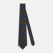And Brown Tartan Silk Blend Tie