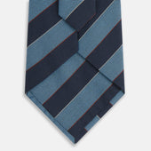 Block Stripe Silk Blend Tie
