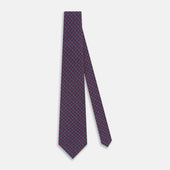 And Red Floral Foulard Printed Silk Tie