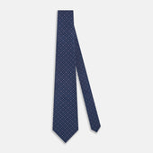 Azzurro Geometric Pin Dot Printed Silk Tie