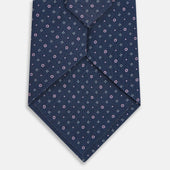 Azzurro Geometric Pin Dot Printed Silk Tie