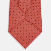 Geometric Pin Dot Printed Silk Tie