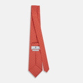Geometric Pin Dot Printed Silk Tie