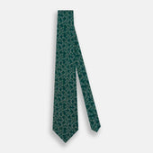 Green Circle Printed Silk Tie