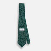 Green Circle Printed Silk Tie
