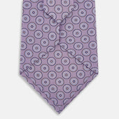 Lilac Dotted Roundel Printed Silk Tie
