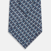 Pale Hatched Rectangle Neats Silk Tie