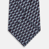 Ash Hatched Mosaic Silk Tie