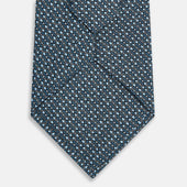 Geometric Lattice Damier Printed Silk Tie