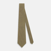 Geometric Lattice Damier Printed Silk Tie