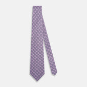 Lilac Floral Jigsaw Printed Silk Tie