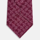 Floral Jigsaw Printed Silk Tie