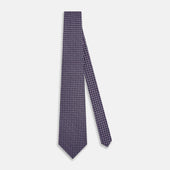 Lilac Geometric Pinwheel Printed Silk Tie