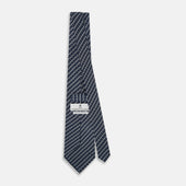 Ash Beaded Ticking Stripe Printed Silk Tie