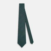 Kelly Green Beaded Ticking Stripe Printed Silk Tie