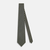 Beaded Ticking Stripe Printed Silk Tie