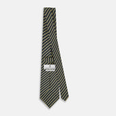 Beaded Ticking Stripe Printed Silk Tie