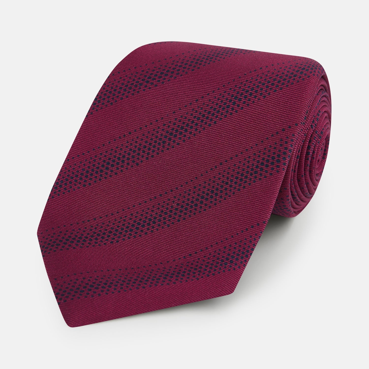 Dotted Stripe Printed Silk Tie