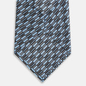 Light Hatched Mosaic Printed Silk Tie