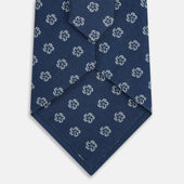 Azzurro Rosette Medallion Printed Silk Tie