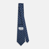 Azzurro Rosette Medallion Printed Silk Tie