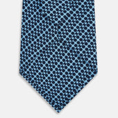 Pale Micro Dot Bar Printed Silk Tie