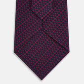 Micro Dot Bar Printed Silk Tie