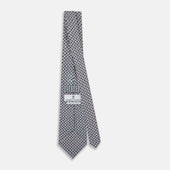 Purple And Forest Green Rosette Medallion Printed Slik Tie