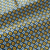 Citrus Abstract Quatrefoil Foulard Printed Silk Cravat