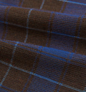 And Brown Tartan Silk Blend Cravat
