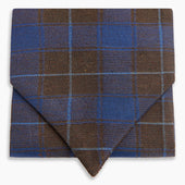 And Brown Tartan Silk Blend Cravat