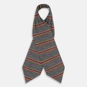 Red Block Stripe Silk Cravat