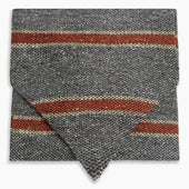 Red Block Stripe Silk Cravat