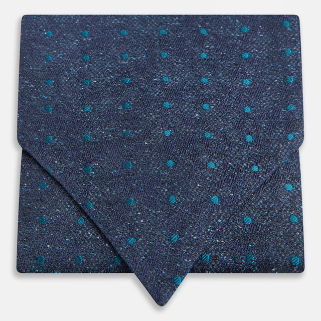 Teal Micro Dot Silk Cravat