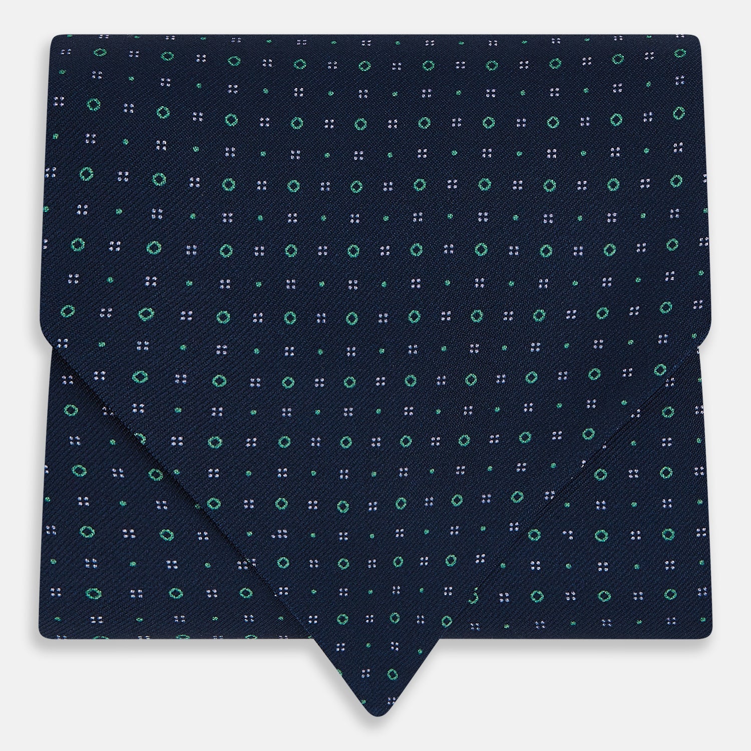 Geometric Pin Dot Printed Silk Cravat