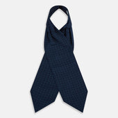 Geometric Pin Dot Printed Silk Cravat