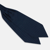 Geometric Pin Dot Printed Silk Cravat