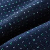 Geometric Pin Dot Printed Silk Cravat